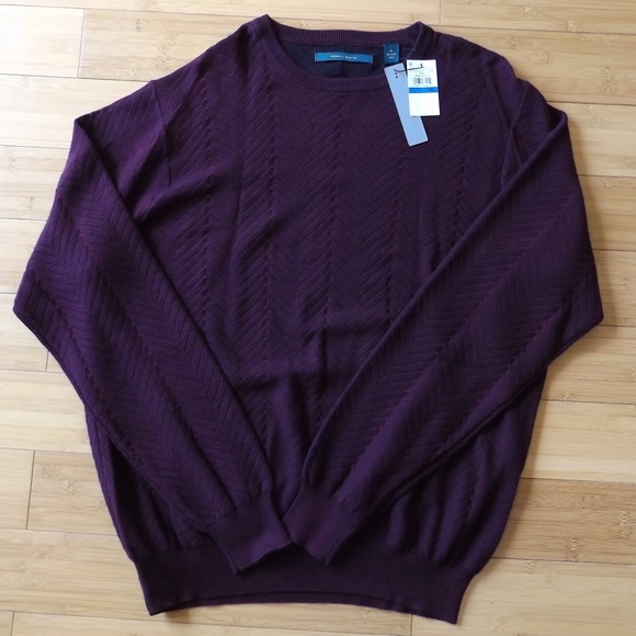 Perry Ellis Other - Perry Ellis Wine Chevron Sweater
